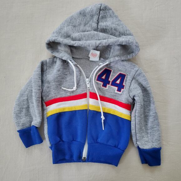 Vintage #44 Hooded Zipup Sweater 12 months - Picture 1 of 7
